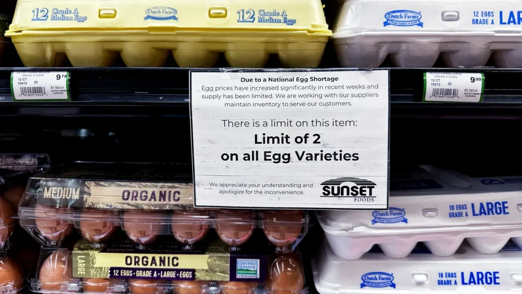 Limite de 2 Unidades en la compra de Huevos en EEUU