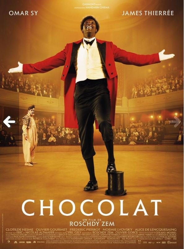 Cartel de la película 'Chocolat' en un teatro.