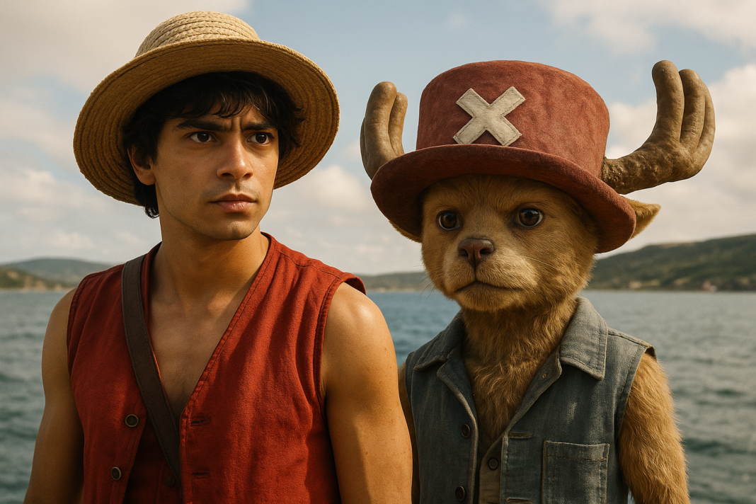 Personaje con sombrero acompañado de animal antropomorfo
