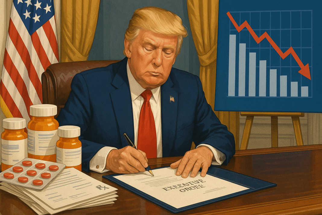 Donald Trump firmando decreto