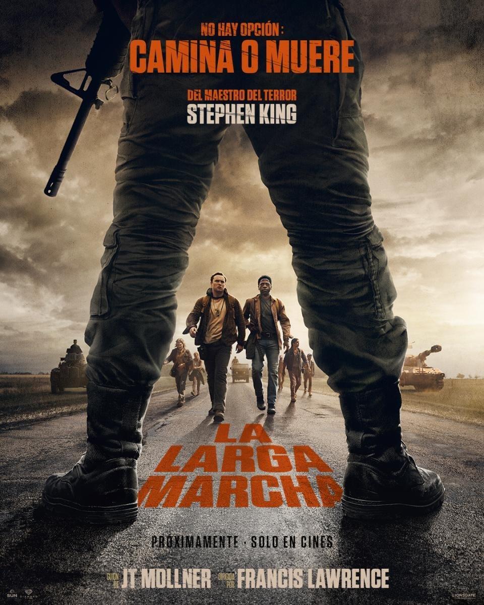 Cartel película 'La Larga Marcha' de Stephen King.