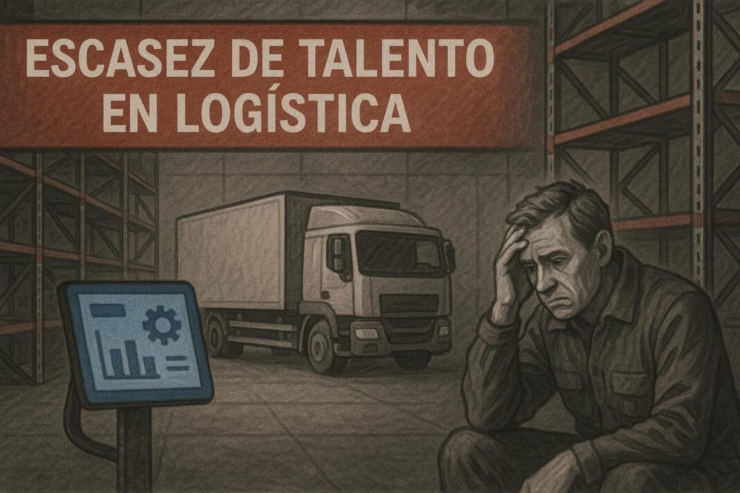 Escasez de talento logístico en almacenes industriales.