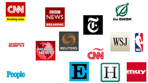 Logos de varias cadenas de noticias internacionales.