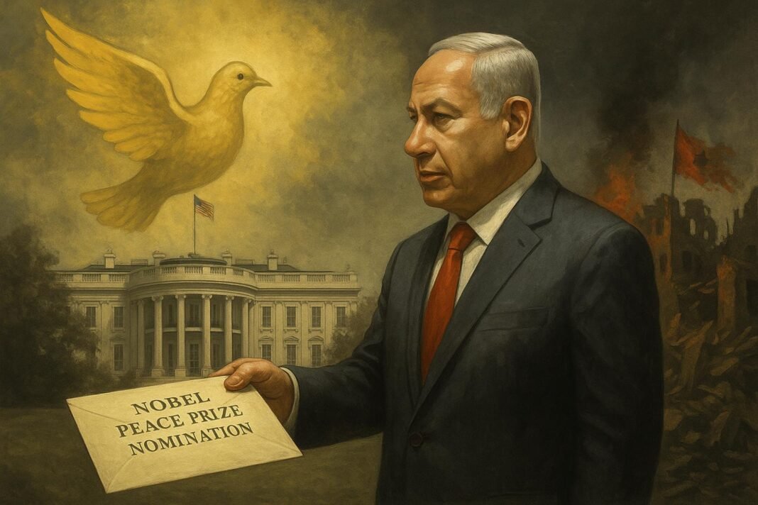 Netanyahu entregando carta
