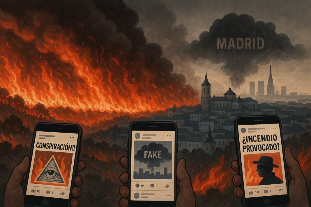 Incendio en Madrid, tres móviles con teorías.